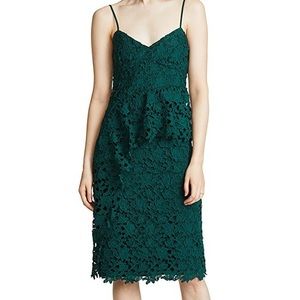 NWOT. Club Monaco green lace slip dress
